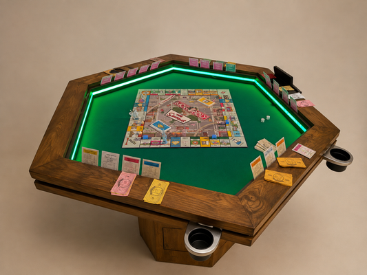 1 MESA HEXAGONAL CON LUZ LED para 6 personas