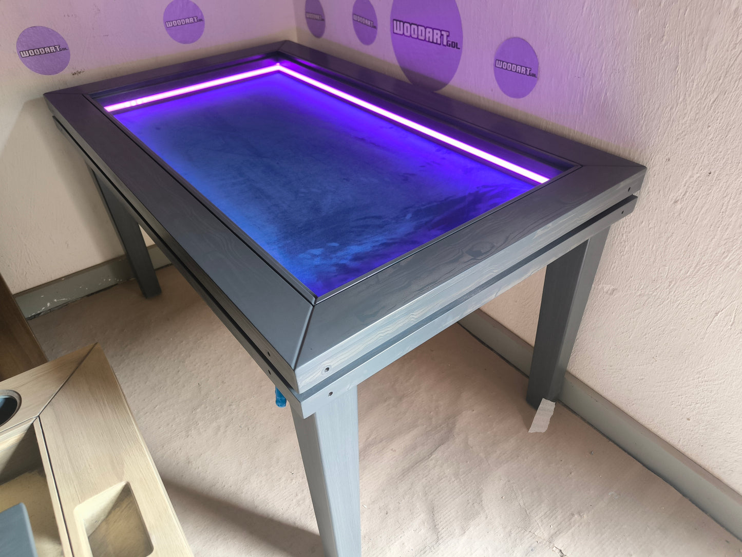 ⚔️ MESA JUEGO/COMEDOR RECTANGULAR | TAPA ANTI-DERRAMES | LUZ LED | 6 PERSONAS ⚔️