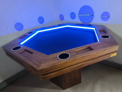 MESA DE POKER PREMIUM DE PAROTA MESA HEXAGONAL | Para 6 personas