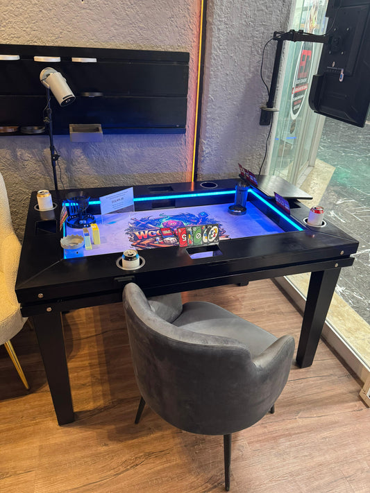 Mesa de Juegos / Comedor DELUXE con Luz LED para 4 Personas