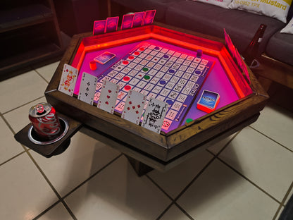 MESA HEXAGONAL DE CENTRO/JUEGOS CON LUZ LED
