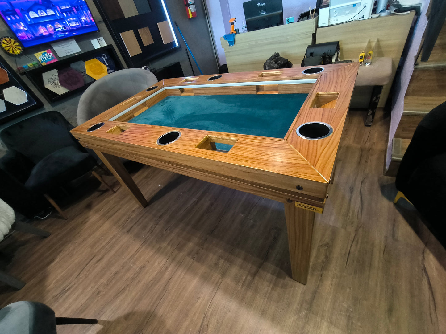 MESA DELUX PRIME PAROTA | RECTANGULAR 6 Personas | LED| PASA DADOS
