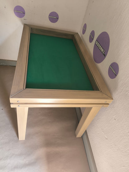 4 PERSONAS MESA JUEGO/COMEDOR RECTANGULAR TAPA ANTI DERRAMES SIN LUZ LED