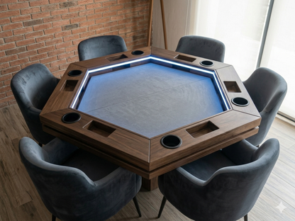 COMBO HEXAGONAL DELUXE: Mesa + 6 Sillas Gambito