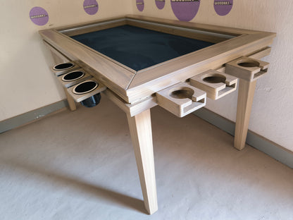 MESA JUEGO/COMEDOR RECTANGULAR TAPA ANTI DERRAMES SIN LUZ LED PARA 6 PERSONAS