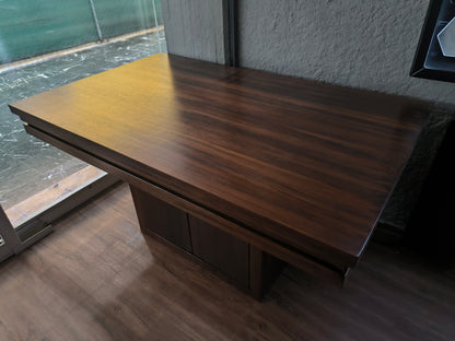 MESA DELUX BASE PEDESTAL RECTANGULAR 6 Personas | LED| PASA DADOS