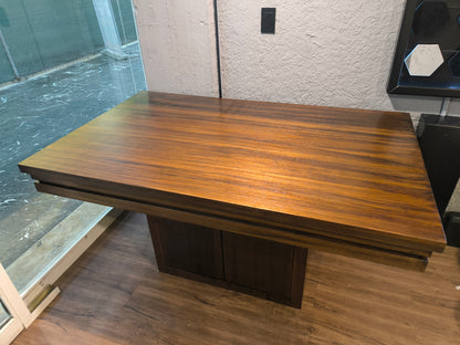 MESA DELUX BASE PEDESTAL RECTANGULAR 6 Personas | LED| PASA DADOS