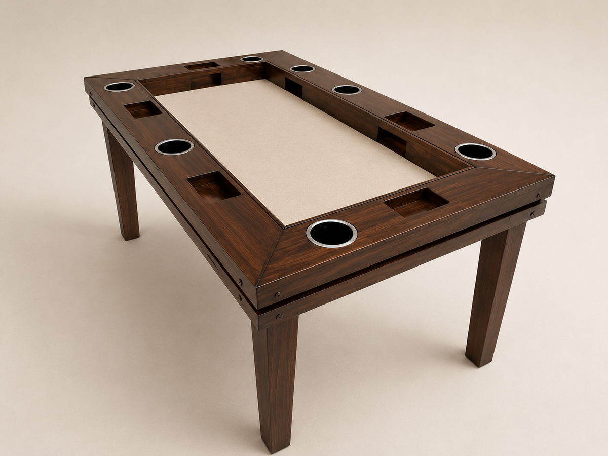 MESA DELUX RECTANGULAR SIN LUZ LED CON PASA DADOS.