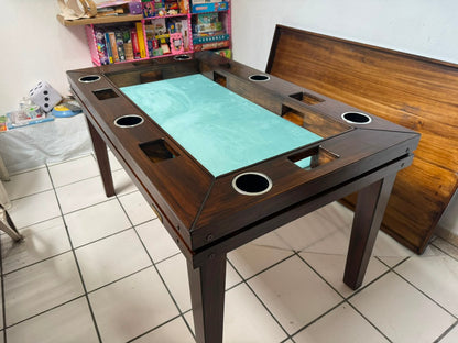 MESA DELUX RECTANGULAR SIN LUZ LED CON PASA DADOS.