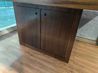 MESA DELUX BASE PEDESTAL RECTANGULAR 6 Personas | LED| PASA DADOS