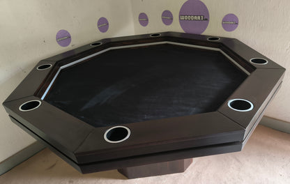 COMEDRO/MESA DE POKER SIN LED OCTAGONAL CON PORTAVASOS para 8 personas