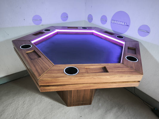 MESA DE POKER PREMIUM DE PAROTA MESA HEXAGONAL | Para 6 personas