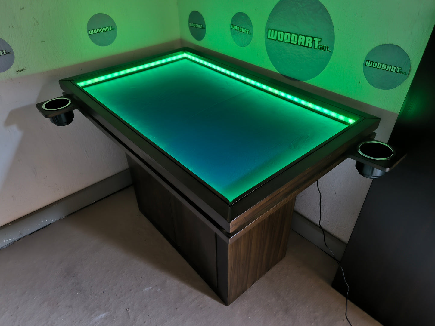 Comedor y Mesa de Juegos "Duo-Play Rectangular" (2 Personas) con Iluminación LED