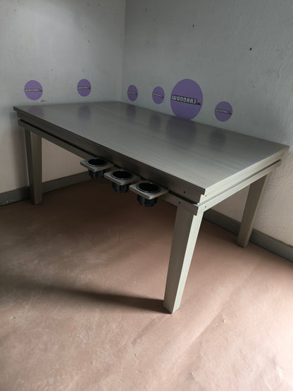 MESA DELUX RECTANGULAR SIN LUZ LED CON PASA DADOS